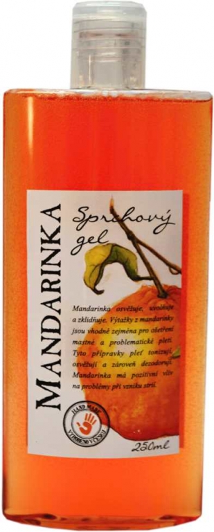 Sprchový gel mandarinka ke každodennímu použití pro všechny typy pokožy