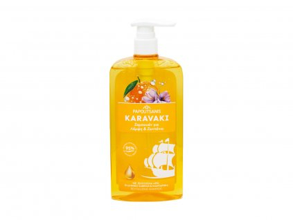 Řecký šampon na vlasy Šafrán a Mandarinka, 600 ml
